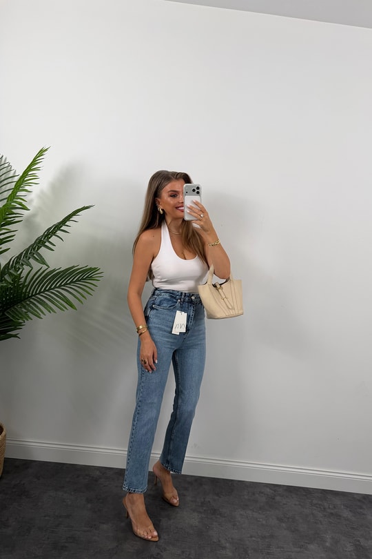 Premium Seri Kalem Paça Ütülü BF Jean 1004 Klasik Mavi