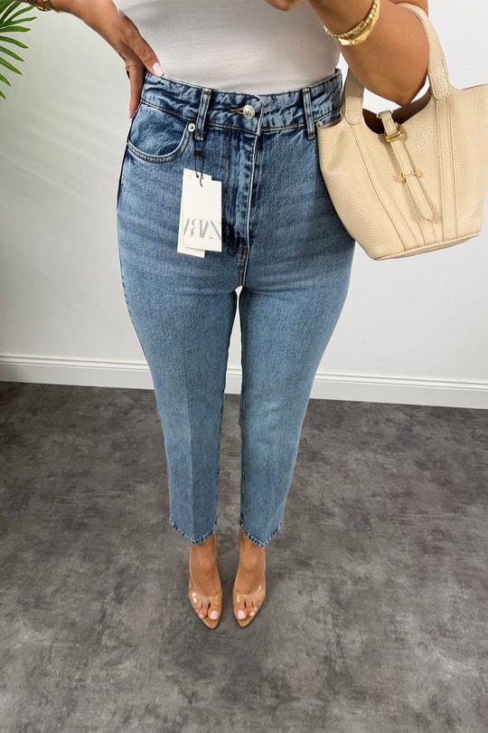 Premium Seri Kalem Paça Ütülü BF Jean 1004 Klasik Mavi