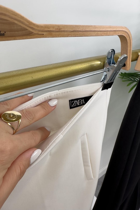 Premium Seri Kalın Kumaş Double Atlas Pensli Palazzo Beyaz
