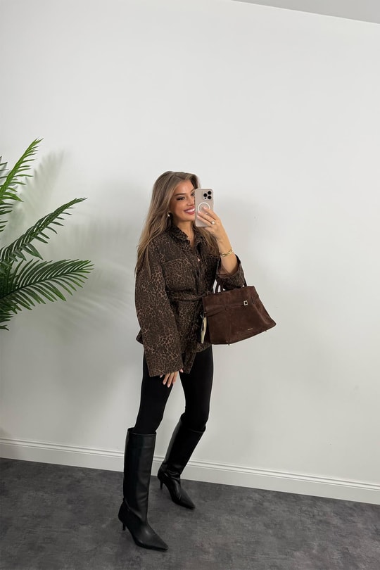 Premium Seri Leopar Jean Trençkot
