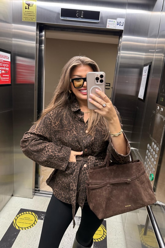 Premium Seri Leopar Jean Trençkot