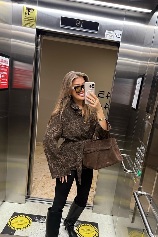 Premium Seri Leopar Jean Trençkot