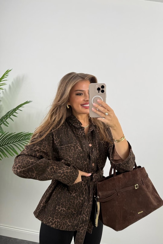 Premium Seri Leopar Jean Trençkot