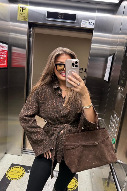 Premium Seri Leopar Jean Trençkot
