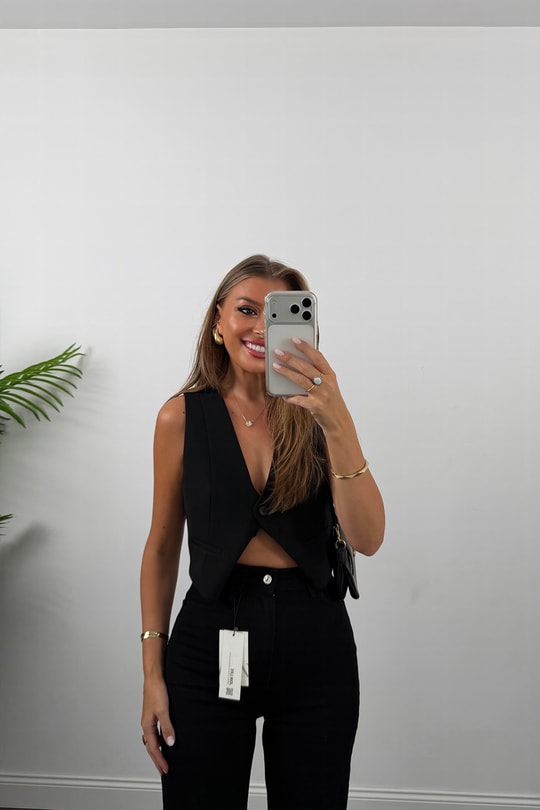 Premium Seri Özel Kalıp Ütülü İspanyol Jean Süper Black