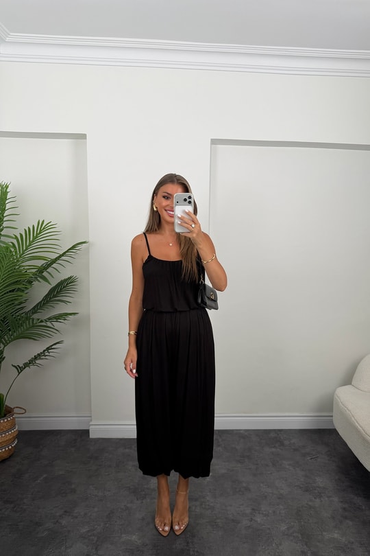 Premium Seri Pantolon Bluz Harem Takım Siyah
