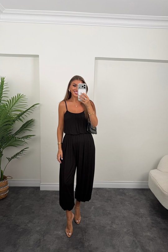 Premium Seri Pantolon Bluz Harem Takım Siyah