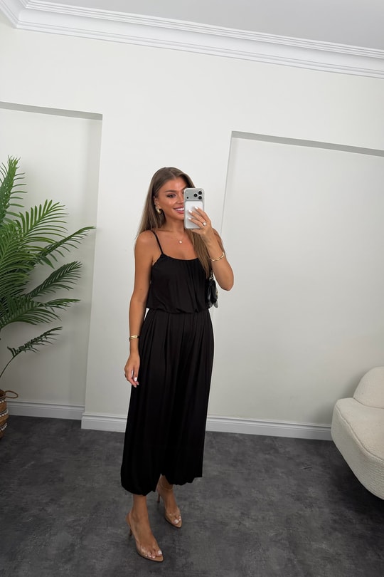 Premium Seri Pantolon Bluz Harem Takım Siyah