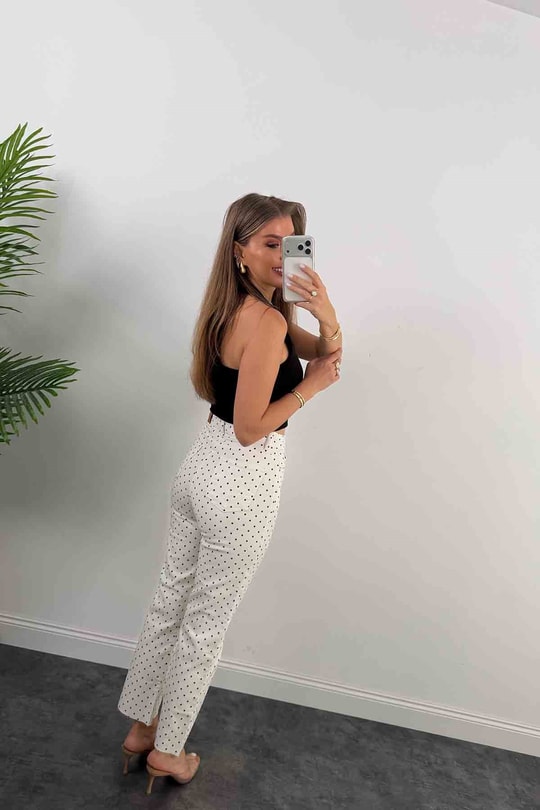 Premium Seri Puantiyeli Kesik Paça Bf Jean