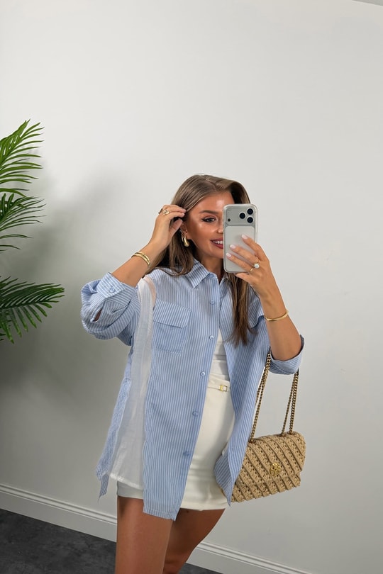 Premium Seri Transparan Detaylı Tensel Gömlek