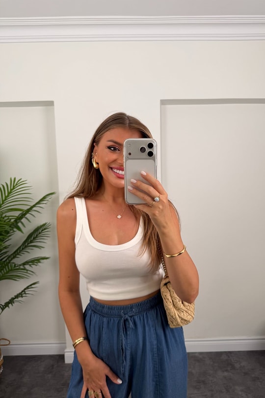 Premium Tensel Jean Harem Pantolon Koyu Mavi 