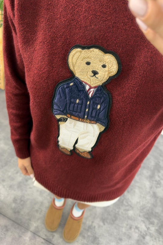 Teddy Bear Yumoş Basic Kazak Bordo