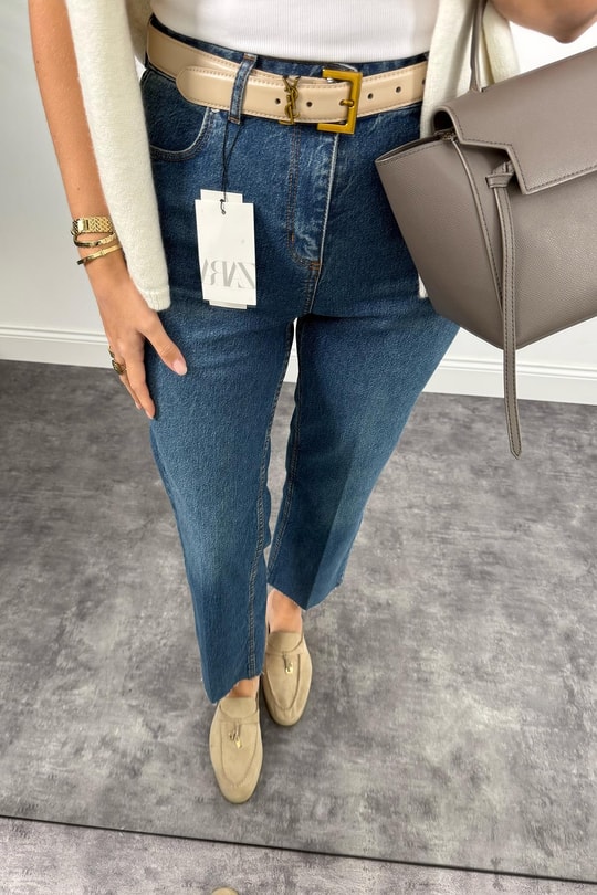 Ütülü Paça Premium Kalite Bf Jean Dark Blue 1014