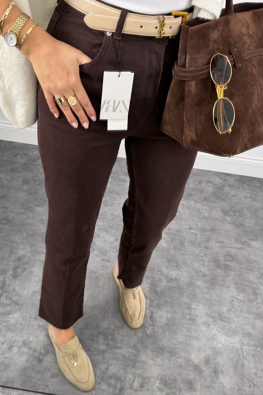 Ütülü Paça Premium Seri Bf Jean Acı Kahve