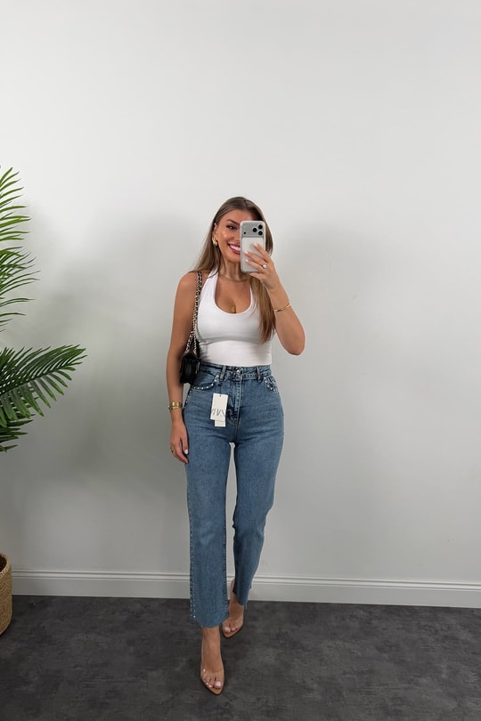Yanı Zımbalı Premium Bf Jean 1004 Klasik Mavi