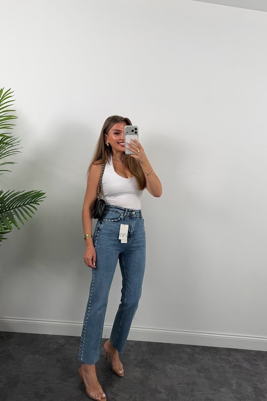 Yanı Zımbalı Premium Bf Jean 1004 Klasik Mavi