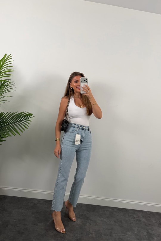 Yanı Zımbalı Premium Bf Jean 1006 Mavi