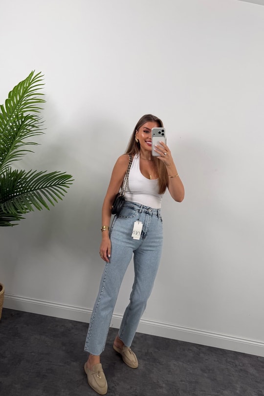 Yanı Zımbalı Premium Bf Jean 1006 Mavi