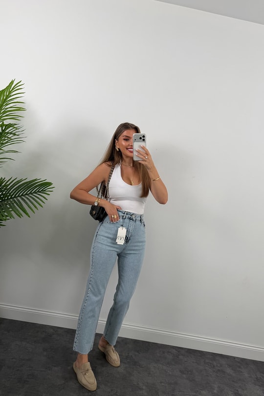 Yanı Zımbalı Premium Bf Jean 1006 Mavi