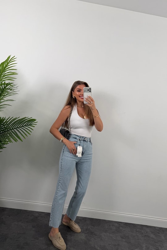 Yanı Zımbalı Premium Bf Jean 1006 Mavi