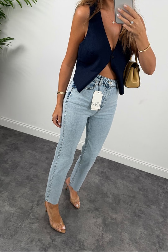 Yanı Zımbalı Premium Bf Jean 1006 Mavi 