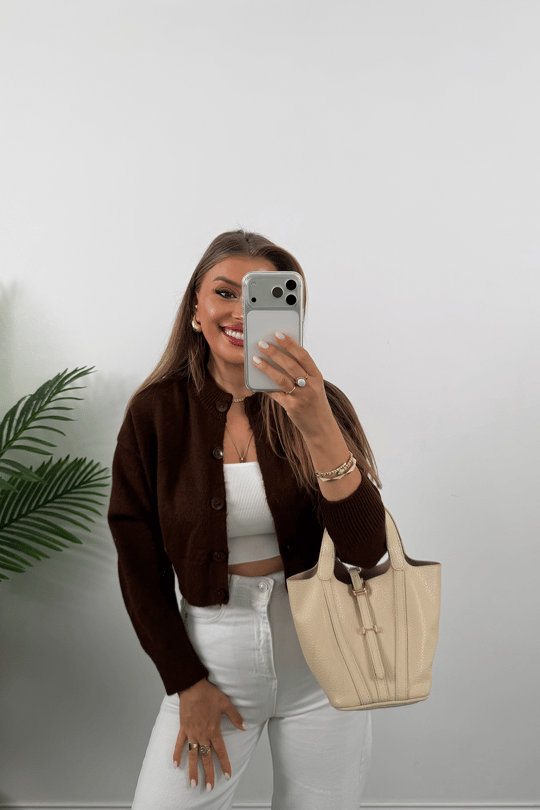 Yumoş Basic Hırka Acı Kahve