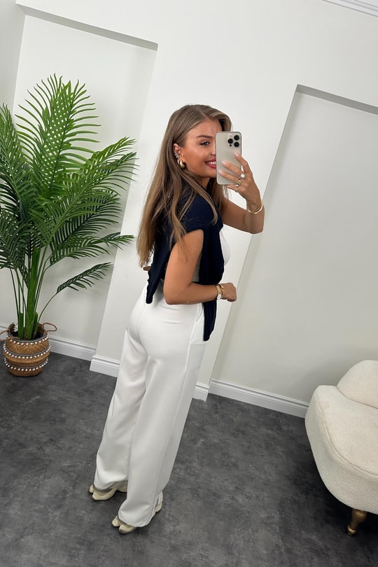 Zra Model Pileli Dökümlü Palazzo Ekru