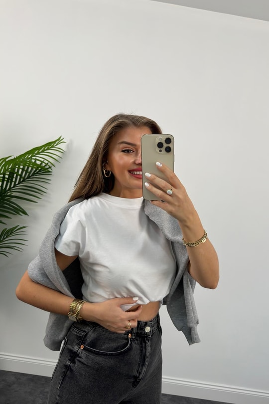 Zra Ultra Yüksel Bel Süper Kalıp Likralı  Mom Fit Jean Gri