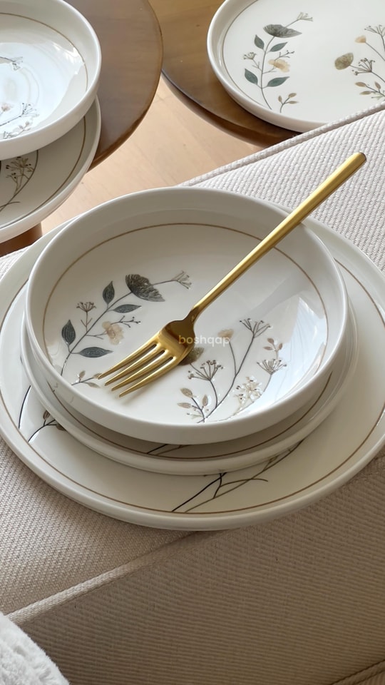 Asia 6 Adet Porselen Çukur Yemek Tabağı  