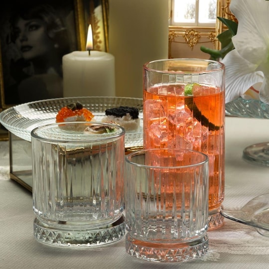  İthal Şeffaf Cam 6 Kişilik 12 Parça Meşrubat Bardak Seti