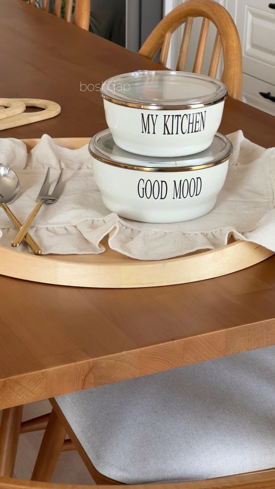 My Kitchen Serisi Emaye 2'li Saklama Kabı