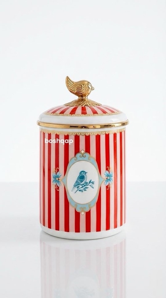 Wonderland Serisi Emaye 15cm Baharat Kavanozu