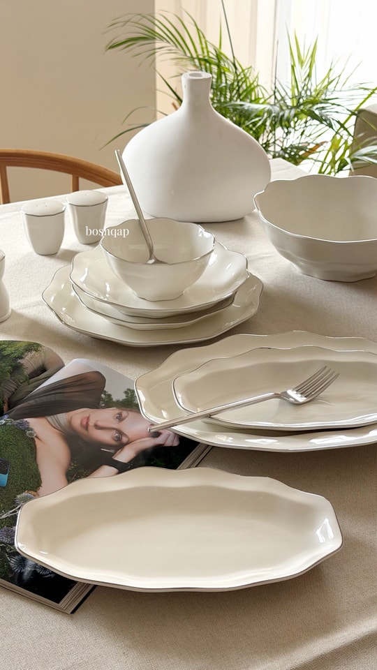 Mierra 12 Kişilik 58 Parça Yemek Takımı Gümüş Modelleri ve Fiyatları - BOSHQAP