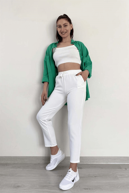 Bel Lastikli Günlük Şık Havuç Model Pantolon