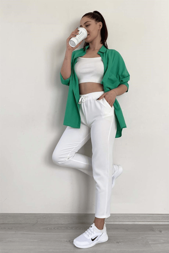 Bel Lastikli Günlük Şık Havuç Model Pantolon