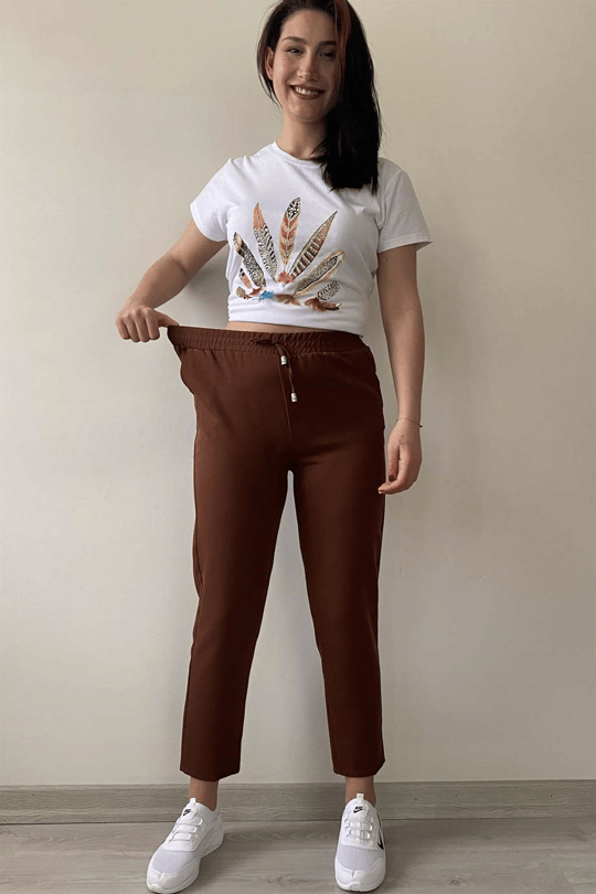 Bel Lastikli Günlük Şık Havuç Model Pantolon