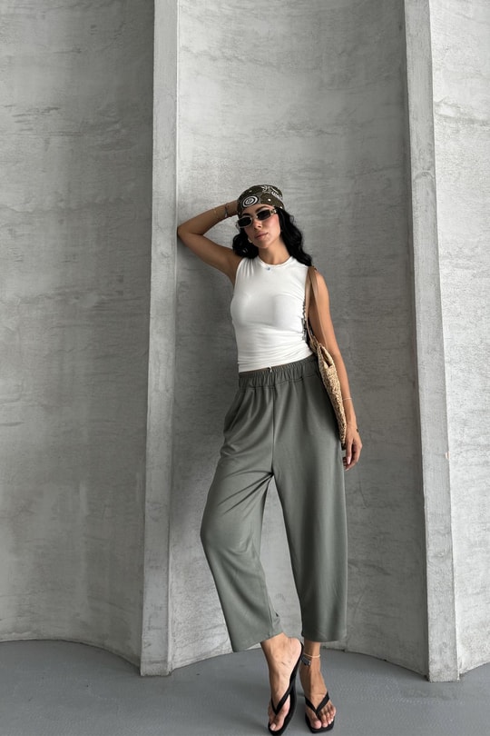 Everyday Comfort  Modal Kumaş Yüksek Bel Rahat Pantolon