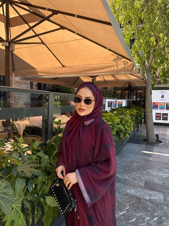HR-1227H&R ButikKyl- Eba Şallı Şifon Abaya