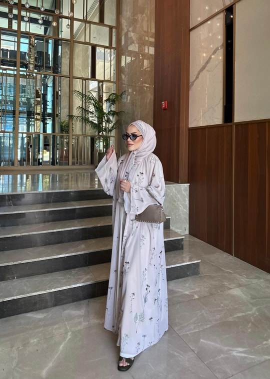 HR-1215H&R ButikKyl - Rewa Şifon Şallı Abaya