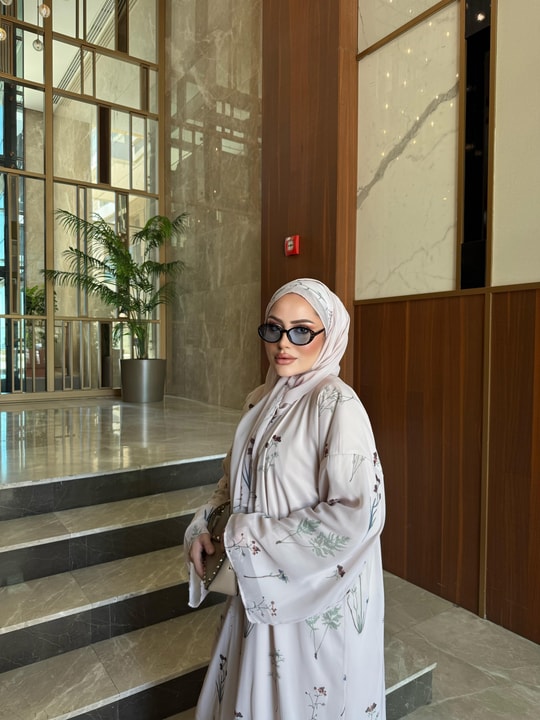 HR-1215H&R ButikKyl - Rewa Şifon Şallı Abaya