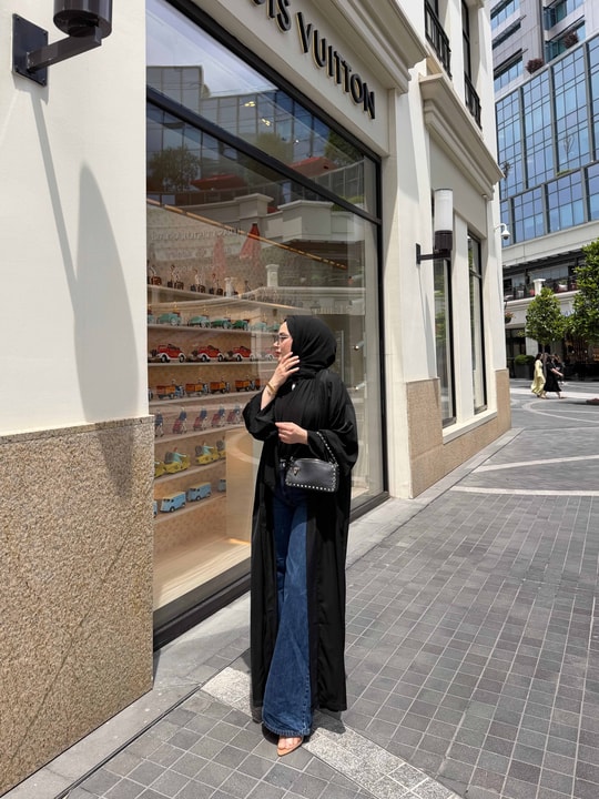 HR-1095H&R ButikPol - Nura Abaya Siyah