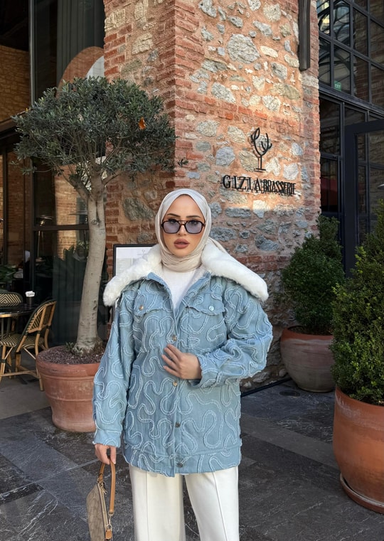 Ceket-186H&R ButikCoac Kot Ceket Bebe Mavi