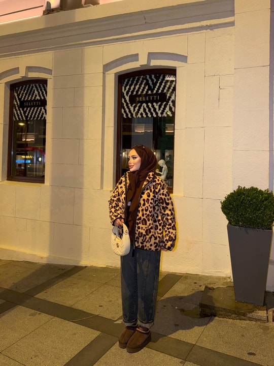 HR-3362H&R ButikMZ- Dema Leopar Desen Ceket