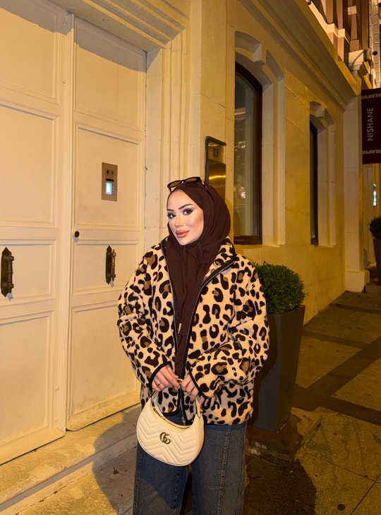 HR-3362H&R ButikMZ- Dema Leopar Desen Ceket