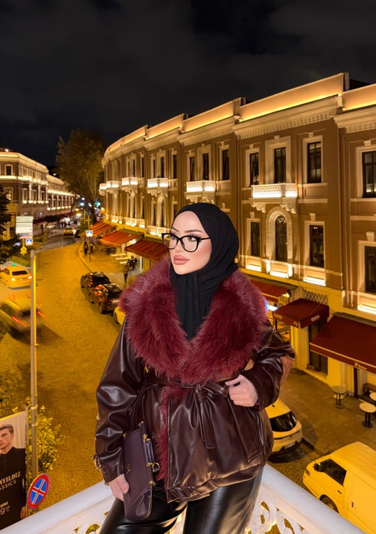 HR-3358H&R ButikPw- Lima Deri Ceket Bordo