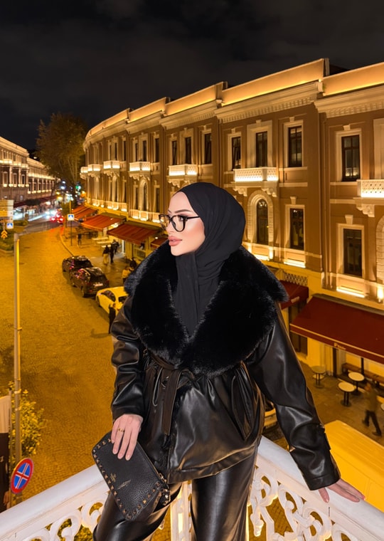 HR-3358H&R ButikPw- Lima Deri Ceket Siyah