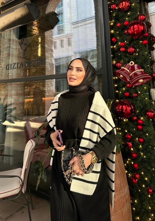 elbs-316H&R ButikFitilli Elbise Siyah