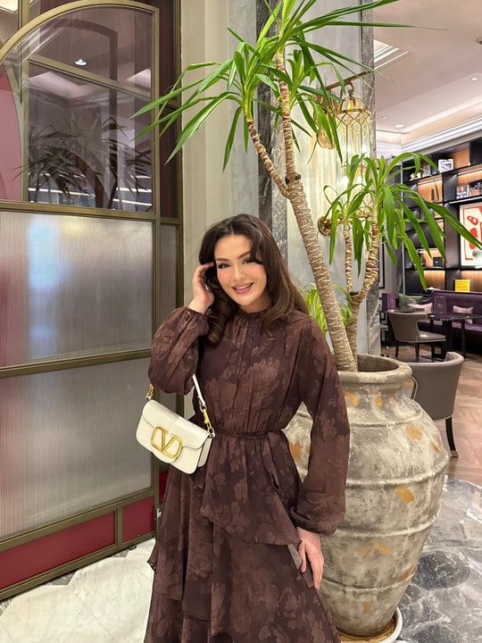ELB-190H&R ButikHew- Pera Kat Kat Elbise Kahve