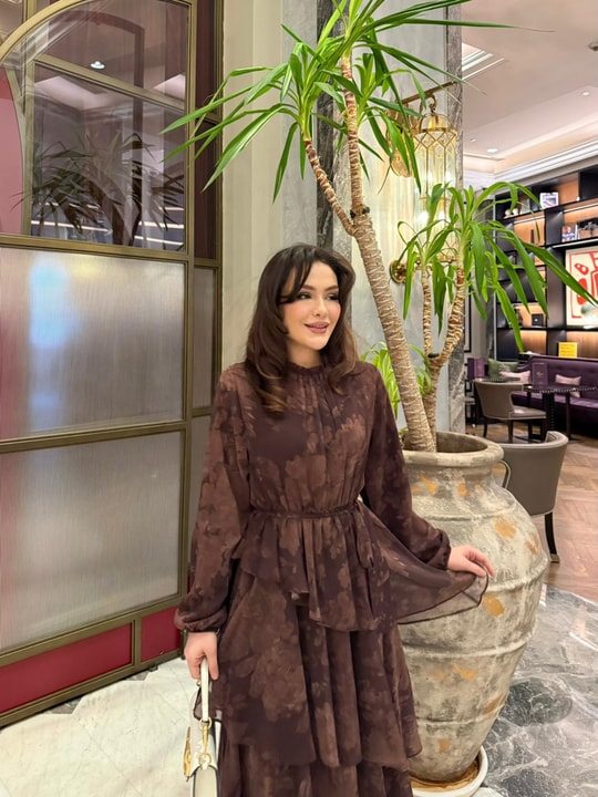 ELB-190H&R ButikHew- Pera Kat Kat Elbise Kahve