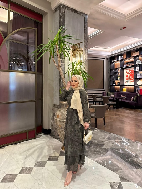 ELB-191H&R ButikHew- Pera Kat Kat Elbise Haki